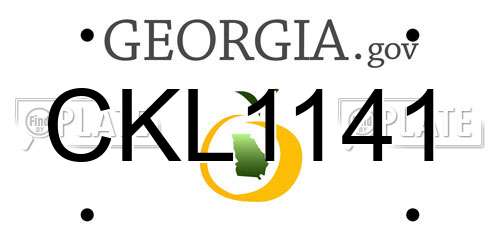 CKL1141 Georgia License Plate