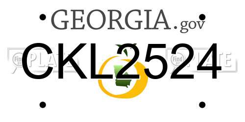 CKL2524 Georgia License Plate