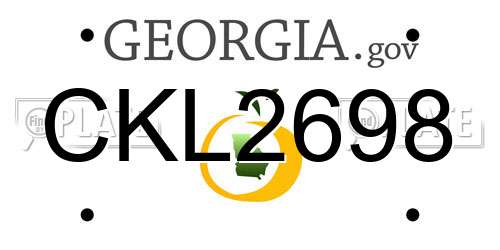 CKL2698 Georgia License Plate