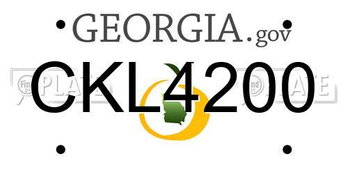 CKL4200 Georgia License Plate