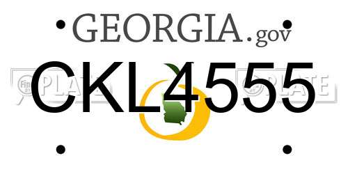 CKL4555 Georgia License Plate