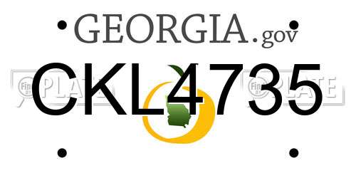 CKL4735 Georgia License Plate