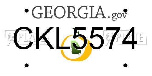 CKL5574 Georgia License Plate