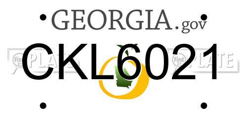 CKL6021 Georgia License Plate