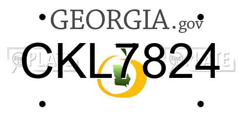 CKL7824 Georgia License Plate