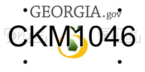 CKM1046 Georgia License Plate