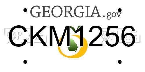 CKM1256 Georgia License Plate