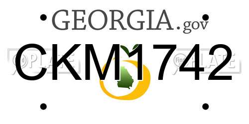 CKM1742 Georgia License Plate