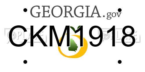 CKM1918 Georgia License Plate