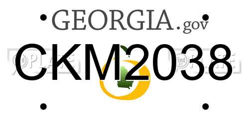 CKM2038 Georgia License Plate