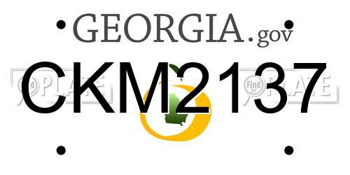 CKM2137 Georgia License Plate