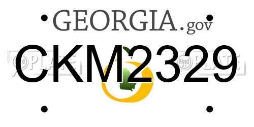 CKM2329 Georgia License Plate