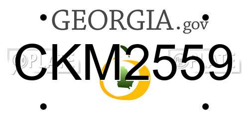 CKM2559 Georgia License Plate