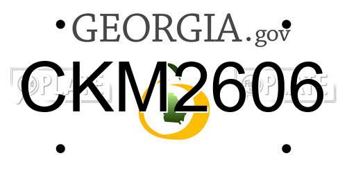 CKM2606 Georgia License Plate