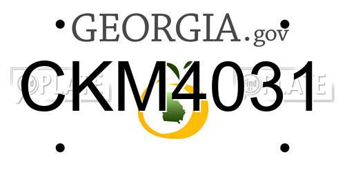 CKM4031 Georgia License Plate