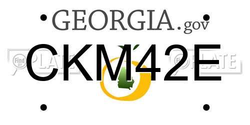 CKM42E Georgia License Plate
