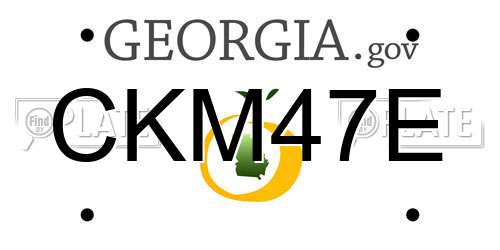 CKM47E Georgia License Plate