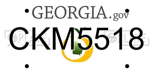 CKM5518 Georgia License Plate