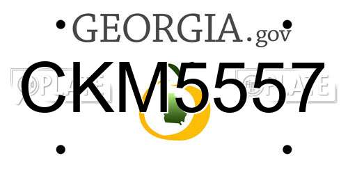 CKM5557 Georgia License Plate