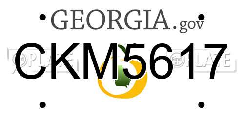 CKM5617 Georgia License Plate