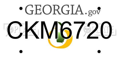 CKM6720 Georgia License Plate