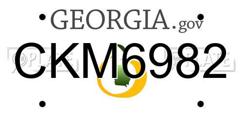 CKM6982 Georgia License Plate