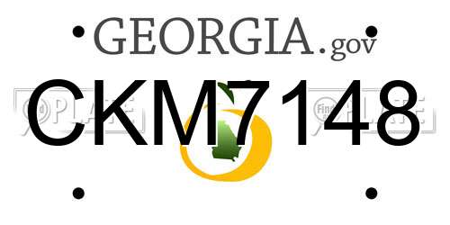 CKM7148 Georgia License Plate