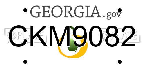 CKM9082 Georgia License Plate