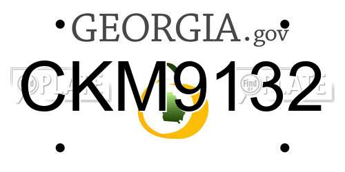 CKM9132 Georgia License Plate