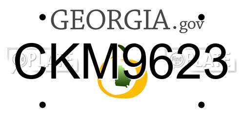 CKM9623 Georgia License Plate
