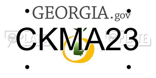 CKMA23 Georgia License Plate