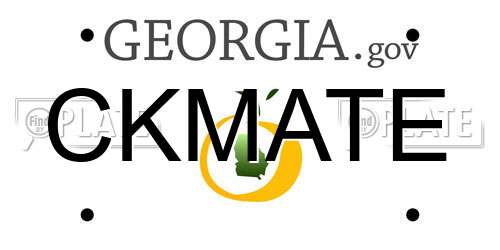 CKMATE Georgia License Plate