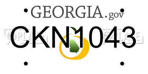 CKN1043 Georgia License Plate