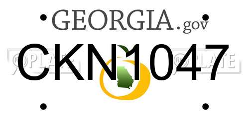 CKN1047 Georgia License Plate