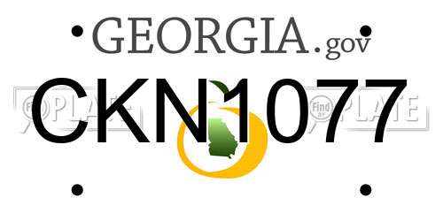 CKN1077 Georgia License Plate