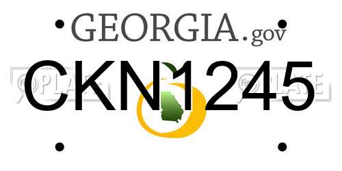 CKN1245 Georgia License Plate