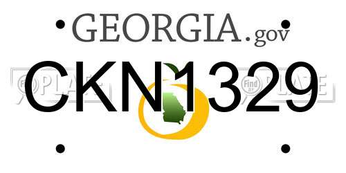 CKN1329 Georgia License Plate