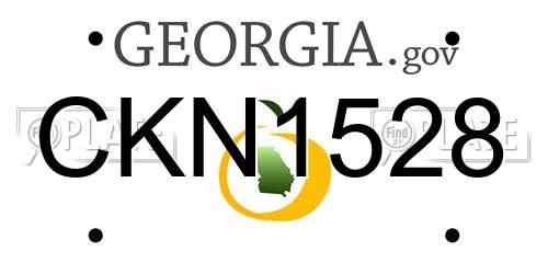 CKN1528 Georgia License Plate
