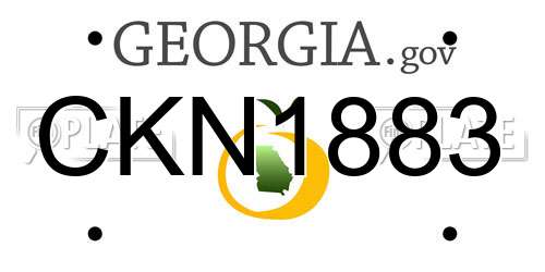 CKN1883 Georgia License Plate