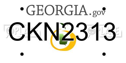 CKN2313 Georgia License Plate