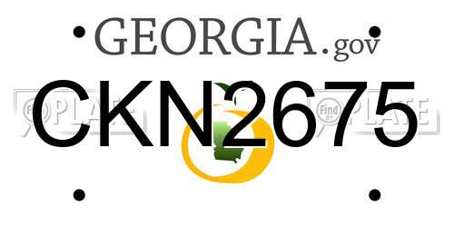 CKN2675 Georgia License Plate