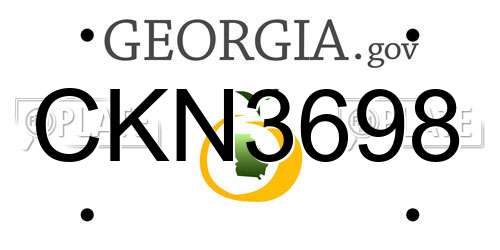 CKN3698 Georgia License Plate