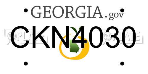 CKN4030 Georgia License Plate