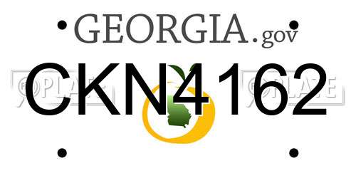 CKN4162 Georgia License Plate