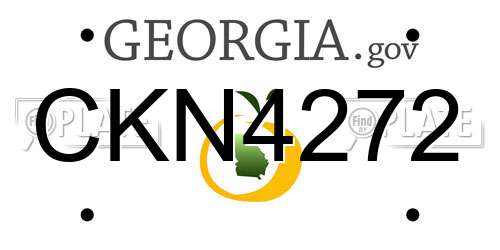 CKN4272 Georgia License Plate