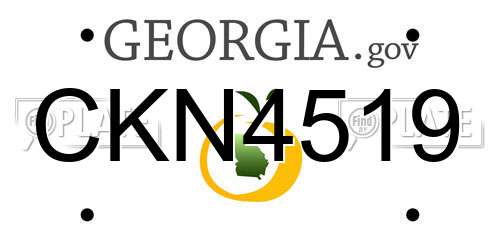CKN4519 Georgia License Plate