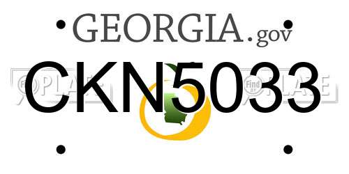 CKN5033 Georgia License Plate