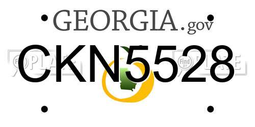 CKN5528 Georgia License Plate