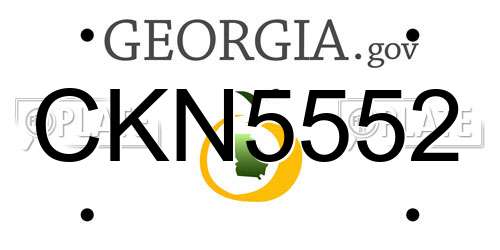 CKN5552 Georgia License Plate