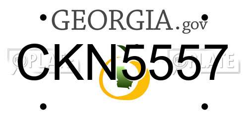 CKN5557 Georgia License Plate